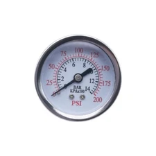 Air Compressor Pressure Gauge 0-200 PSI 1/4" NPT Back Mount 2" Face
