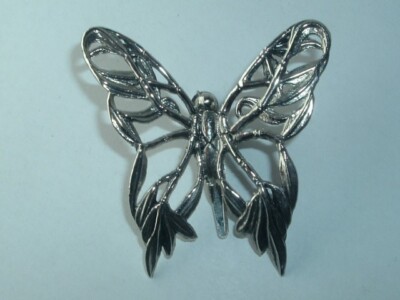 VINTAGE JOHN HARDY SIGNED BUTTERFLY SCARF HAIR CLIP BARRETTE  display picture 1