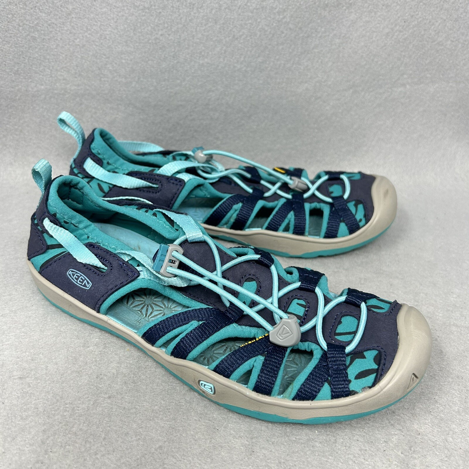 Sandali Keen Run Walk Trail bambini taglia 3 EU 35 verde navy scarpa da acqua per escursioni all'aperto