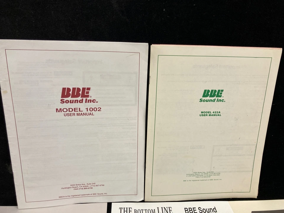BBE SOUND PRODUCT SALES CATALOG, BROCHURES, USER MANUALS, LOT OF 10 - Image 2 of 4