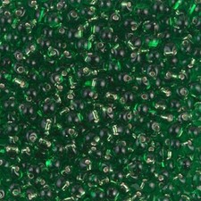 DP28-16, Silverlined Green, Miyuki 2.8mm, 10g, drop/fringe beads, db28-17