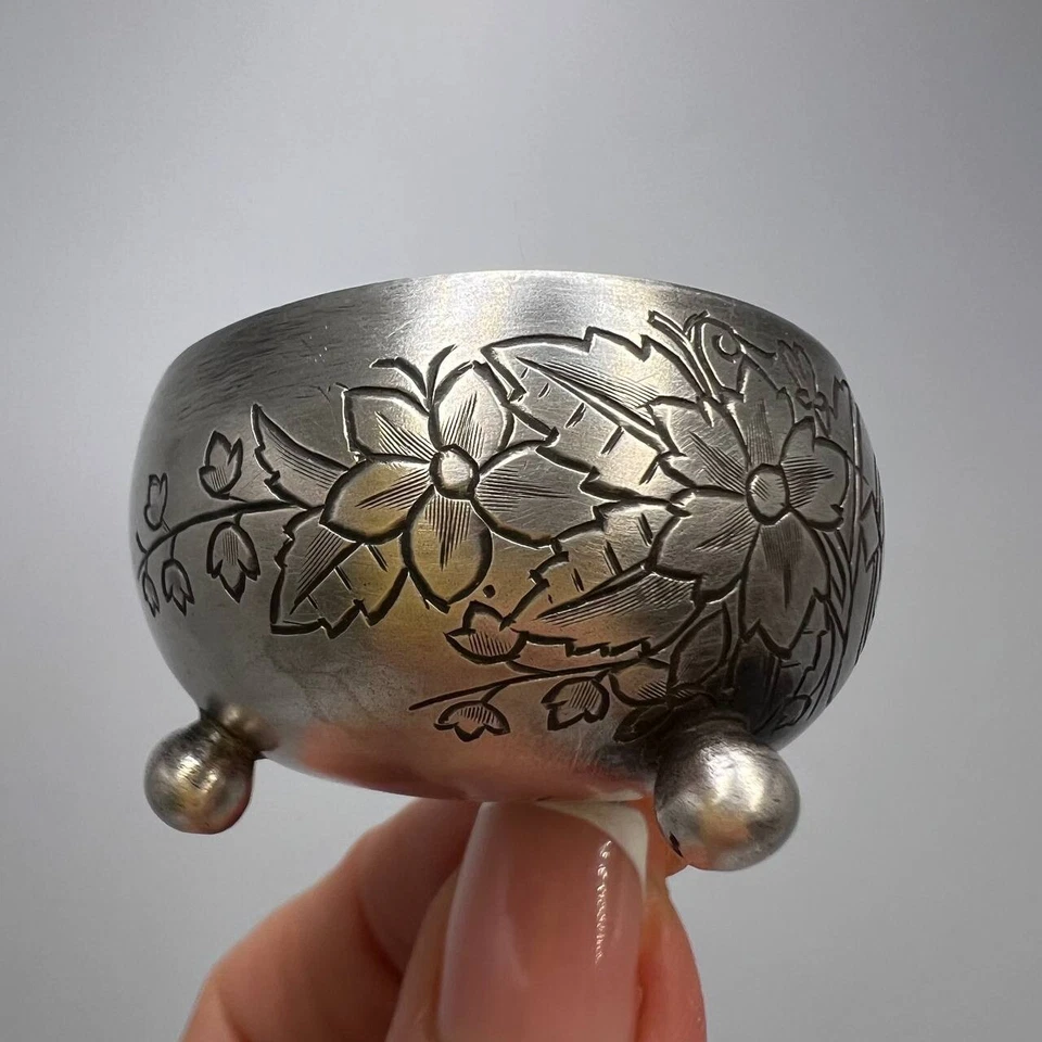 Antiguo Salero Grabado 84 Plata Imperial Rusa Siglo XIX 21,7gr Foto 4 de 4