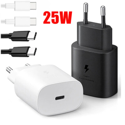 25W Schnell Ladegerät für Samsung für Galaxy A53 A13 S23 S22 S21 USB C Netzteil