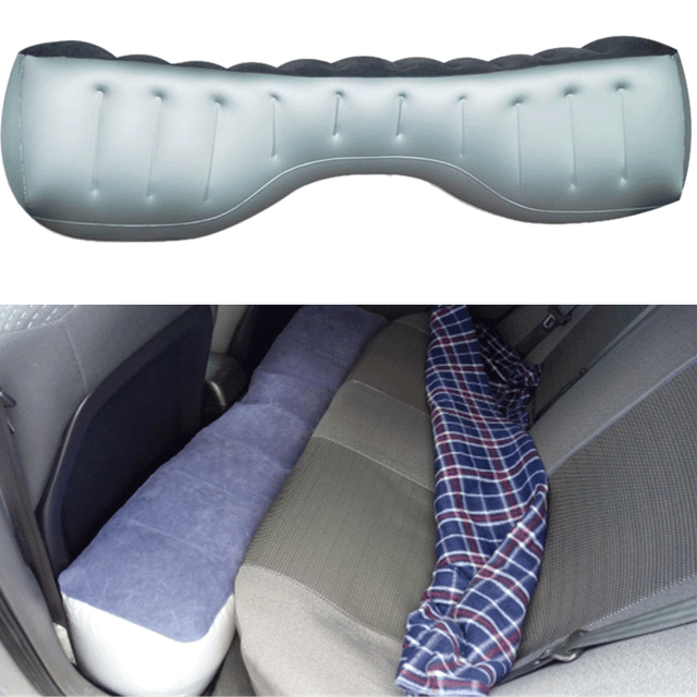 Auto Car Back Seat Cover Air Mattress Gray Inflation Bed 300kg Bearing Capacity