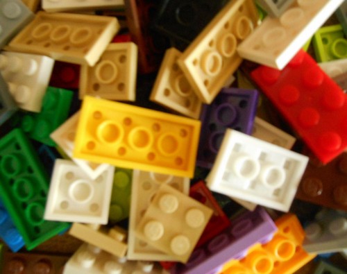 Lot of 100 Lego 2x2 2x3 2x4 Assorted Sizes and Color Thin Bricks As Shown O5 - Picture 2 of 2
