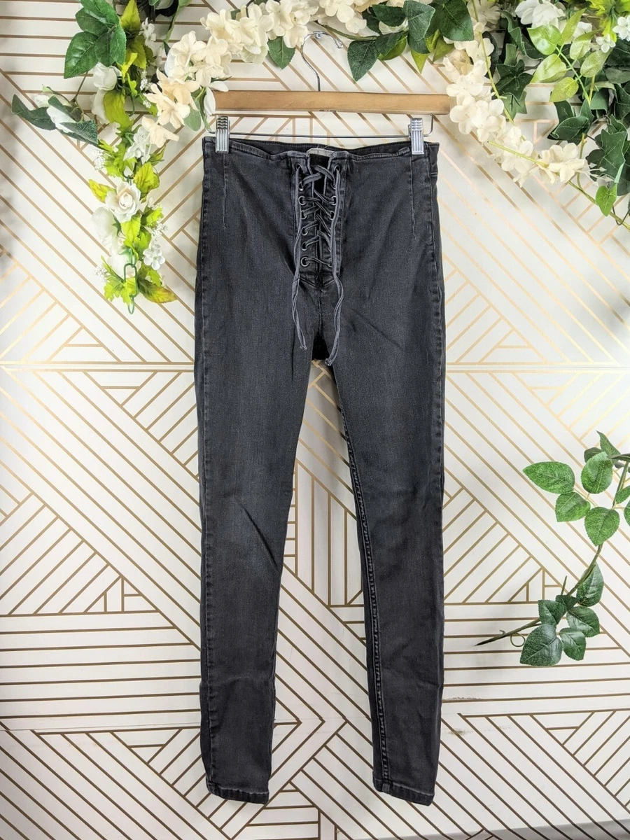 Jeans lace cheap up front