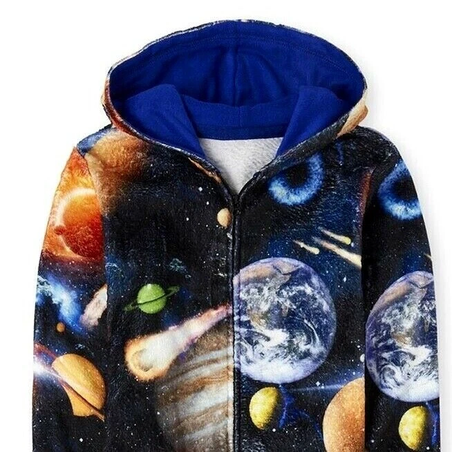 Niño Una Pieza Pijama Traje Unión Planeta Espacial Estrella Manta Dormir Galaxia 4 5 XS Foto 2 de 3