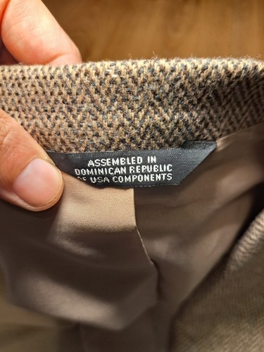 TWEED HERRINGBONE Reed St James Sport Coat Mens 44R Brown Blazer Suit Jacket - Picture 7 of 13