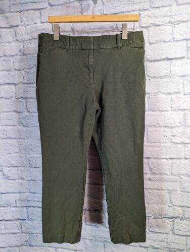 Loft Modern Skinny Ankle Pants Army Green 14 Petite - Imagen 1 de 6