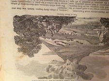 74-8 ephemera 1834 original picture view of mount vesuvius eruption
