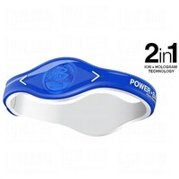Power Balance Pro Ion Series 100% Silicone Wristband Size M (19cm) Blue/white Power Balance Pro Ion Series 100% Silicone Wristband Size M (19cm) Blue/white