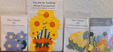 4 Sets Die-Cuts Craft Embellishments Scrapbook, Cards My Sunshine, Flowers  63