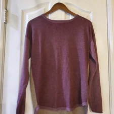 Smartwool Shadow Pine Colorblock Crew Sweater Purple Heather Women Medium