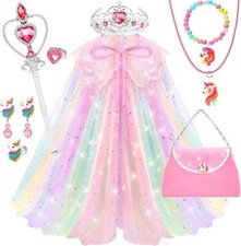 Princess Dress up Clothes Set for Girls, Unicorn Costumes Toys