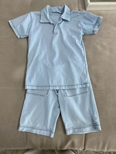 Kai Bean Kids Boys Set Sz 3-4 Toddler Blue Cotton Shorts Polo Shirt