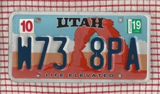 UTAH - AMERICAN LICENSE NUMBER PLATE #UT