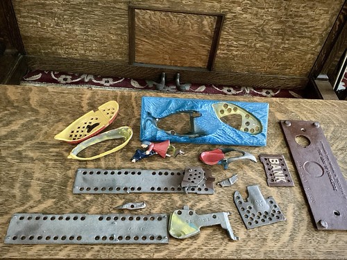 JONAH WHALE MECHANICAL BANK REPLACEMENT PARTS BOOK OF KNOWLEDGE CAST IRON PLATES