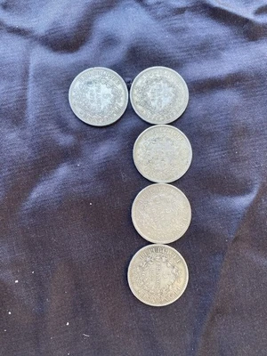 lot de 5 pieces argent de 5 franc hercule - Photo 1/2