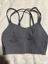 Lululemon Like a Cloud Longline Bra Light Support Sz S A/B Cup Silver Drop