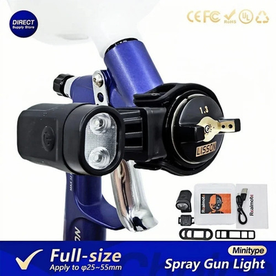 #ad Universal Spray Gun Light With 2 Straps Airbrush Paint Fill Light Adjustable $12.00