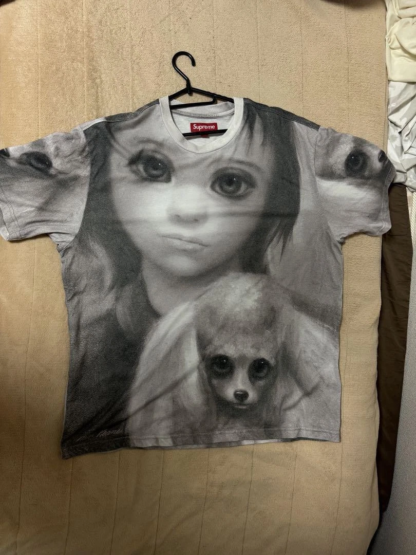 Supreme Homme L Margaret Keane Best Friends Gris Iconic Streetwear Rare Occasion