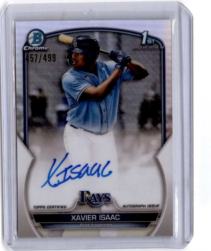 2023 Bowman #CPA-XI Xavier Isaac Chrome Prospects Autographs Refractors #/499