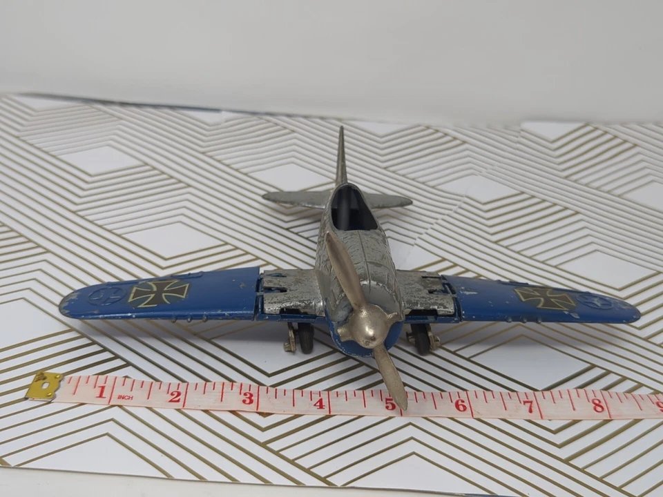 Vtg Hubley Silver And Blue P-47 WWII Fighter Plane Made In USA Broken Propeller  - Image 2 of 4