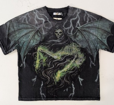Vale Forever Valley Dreams Grim Reaper Lightning Big Tee Shirt Black Size L NWT