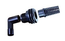 Lifegard Aquatics 1/2-Inch Bulkhead Fitting Kit, Black