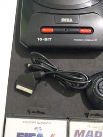 SEGA MEGADRIVE 2 MEGA DRIVE 2 PAL CONSOLE USED COMPLETE WITH 3 GAMES READ