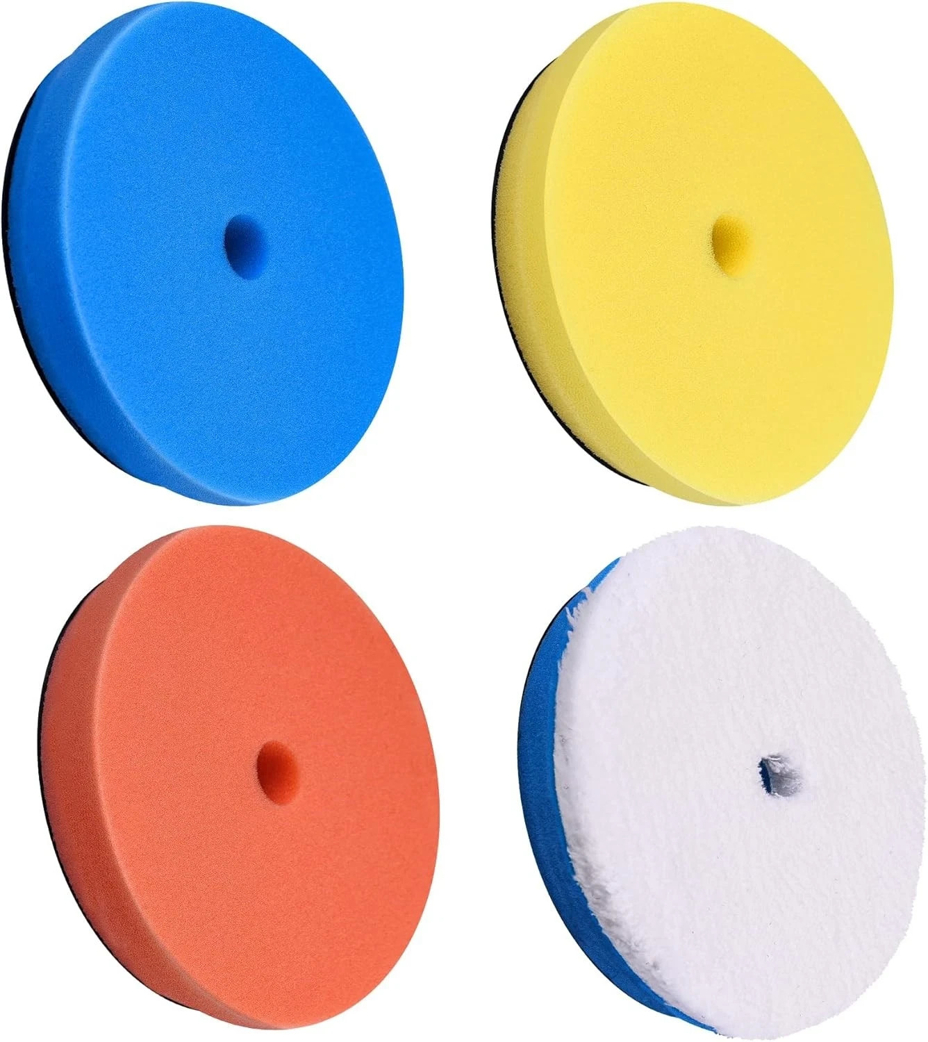 4 Pieces Buffing Polishing Pads 6 Inch Orbital Buffer Pads H