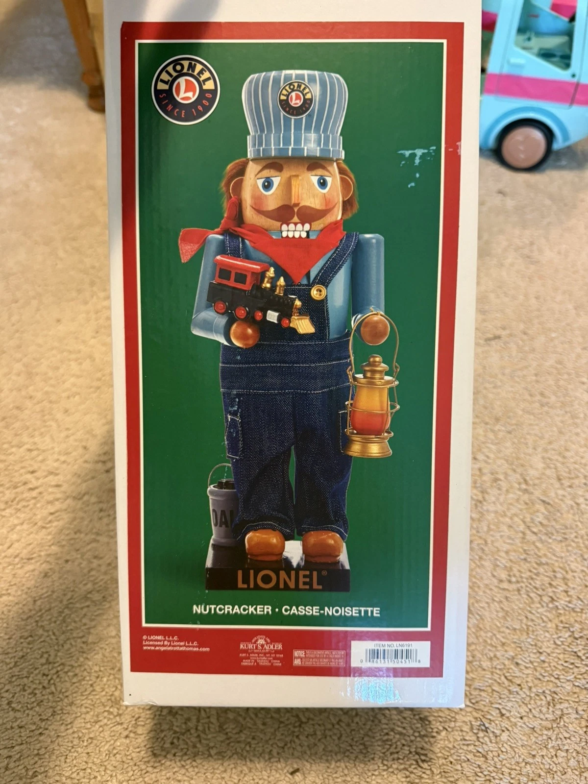 Kurt Adler 15" Wooden Conductor Lionel Nutcracker Figurine Decorated Figure