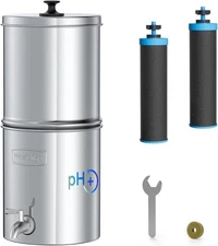 Waterdrop Alkaline Gravity-fed Water Filter System, Increase PH, with 2 Filters