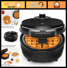 Nonstick Belgian Waffle Maker with Temperature Control & Mess-Free Moat, Round I