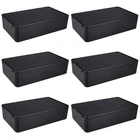 6 Pack Black Waterproof Plastic Project Box ABS IP65 Electronic Junction box Box