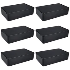 6 Pack Black Waterproof Plastic Project Box ABS IP65 Electronic Junction box Box