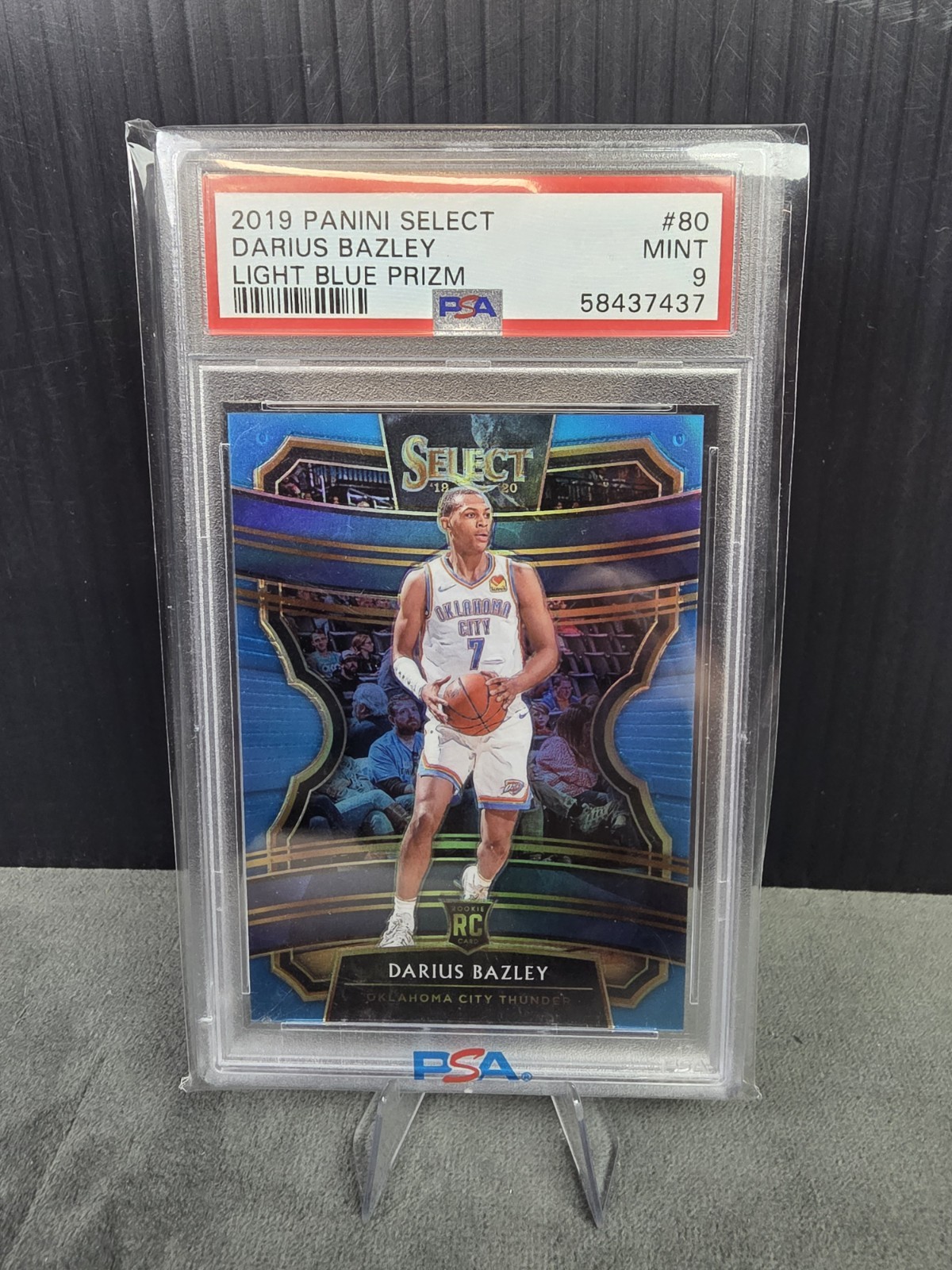 2019-20 Panini Select Light Blue Prizm /299 Darius Bazley #80 PSA 9 RC A-1-1 RC