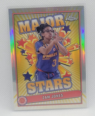 2024 Topps Chrome McDonald's Zam Jones Gold Refractor #ed 28/50 Major Stars