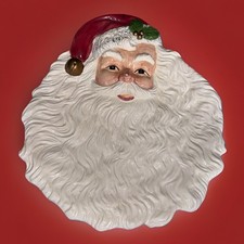 Fitz & Floyd Canape Plate Santa Face Vintage ...