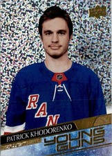 Patrick Khodorenko 2020-21 Upper Deck Young Guns Speckled Rainbow Foil RC #709