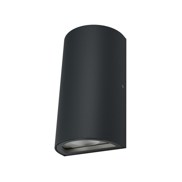 Led Wandlampe Aluminium Dunkelgrau Osram 3000 K IP44 H:16 Cm Wandleuchte AußEn-image
