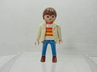 Vintage Playmobil Geobra Man Jacket Jeans Striped Shirt
