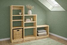 Stufenregal Bücherregal neu Kiefer massiv natur flexibel & erweiterbar