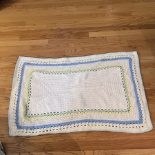 Pastel Handmade Crochet Knit Baby Blanket/Afghan Gender Neutral 24 X 38