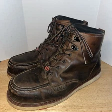 Brunt Marin Moc Comp Toe Leather Work Boots Mens Size 11.5 Waterproof Distressed