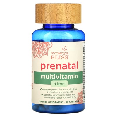 2 X Mommy's Bliss, Prenatal Multivitamin + Iron, 45 Capsules