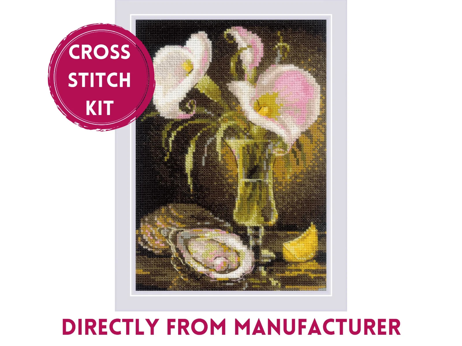 Kit 2267 Calla Lilies And Oyster- Elegant Still Life