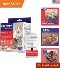 MultiCat 30 Day Cat Calming Plug In Pheromone Diffuser Starter Kit, 48ml - He...
