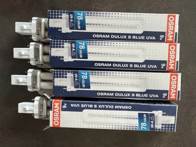 4 x Osram Dulux S Blue UVA 9W     78 Color