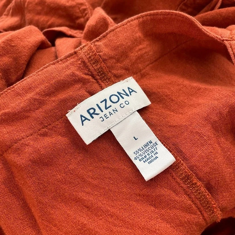 Mono ligero Arizona naranja quemado mezcla de lino talla L Foto 4 de 4